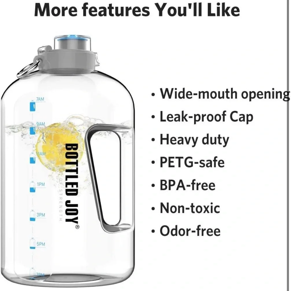BOTTLED JOY 1 Gallon Water Bottle, BPA Free Large Water Bottle - Picture 2 of 5